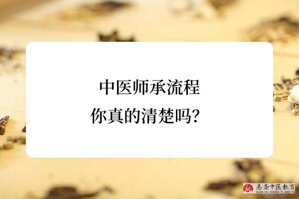 中医师承流程你真的清楚吗?