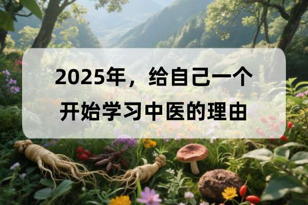 2025年,给自己一个开始学习中医的理由